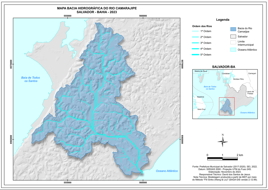 Mapa Hidrográfico – Rio Camarajipe 