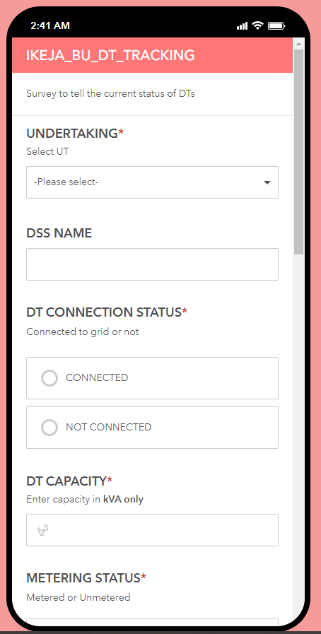 Distribution Transformer Status Tracker