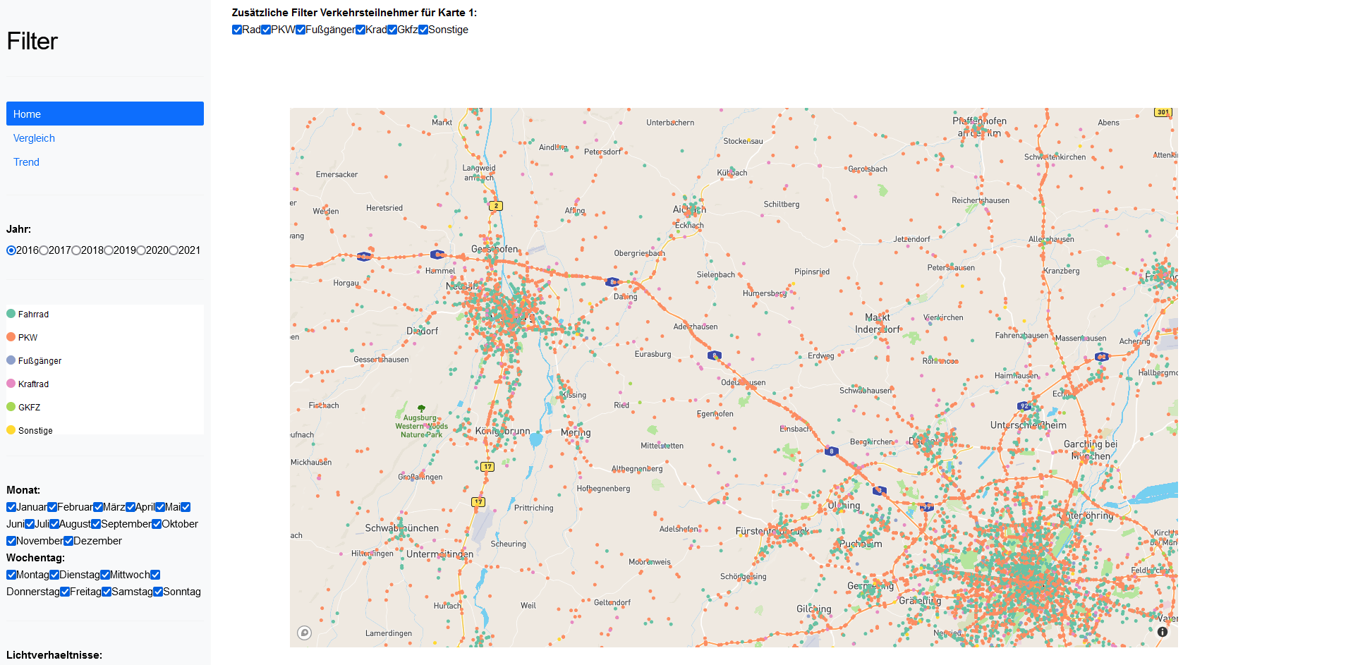 VisualAnalytics in Traffic Data Analysis