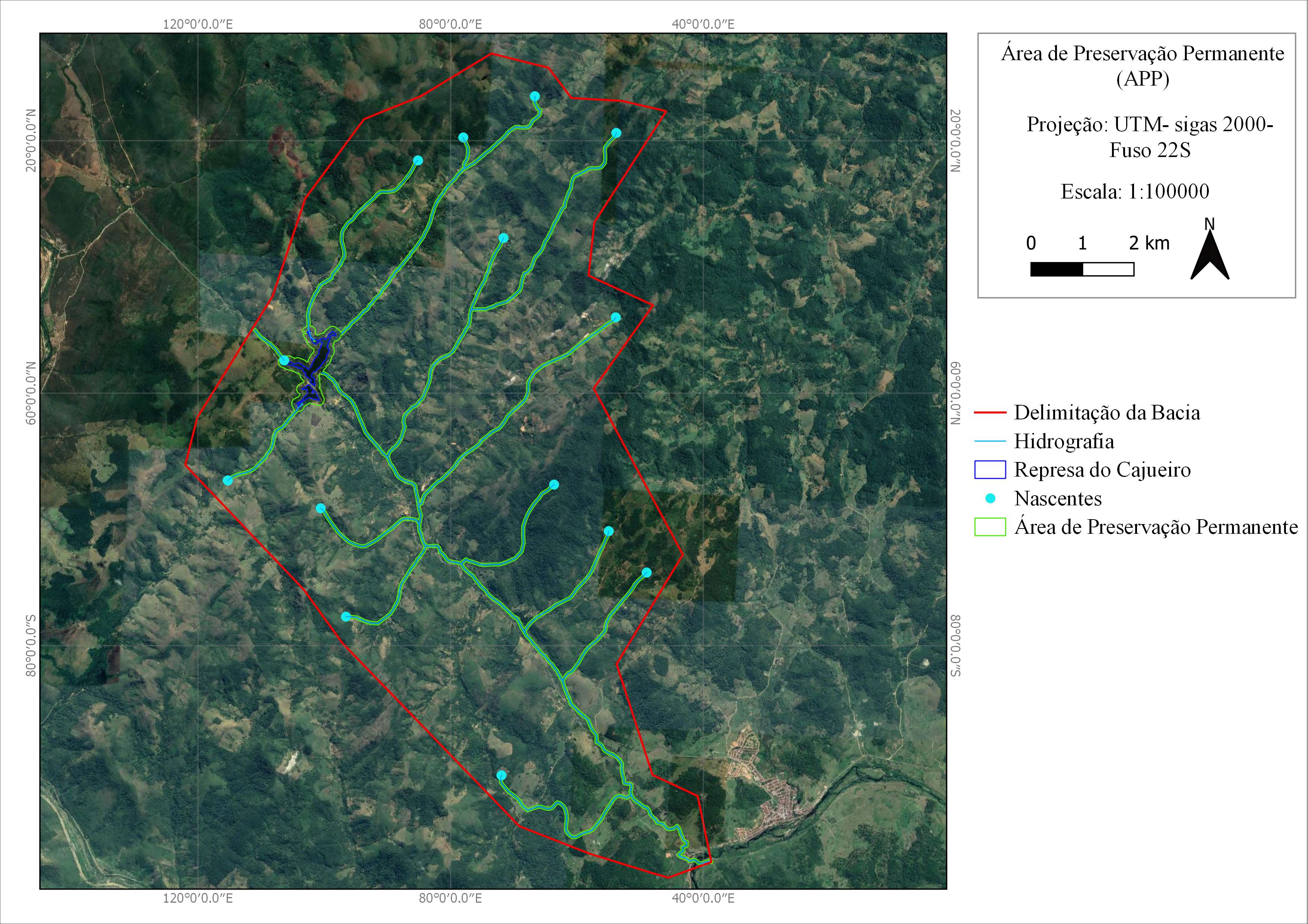 Mapa de Área de Preservação Permanente