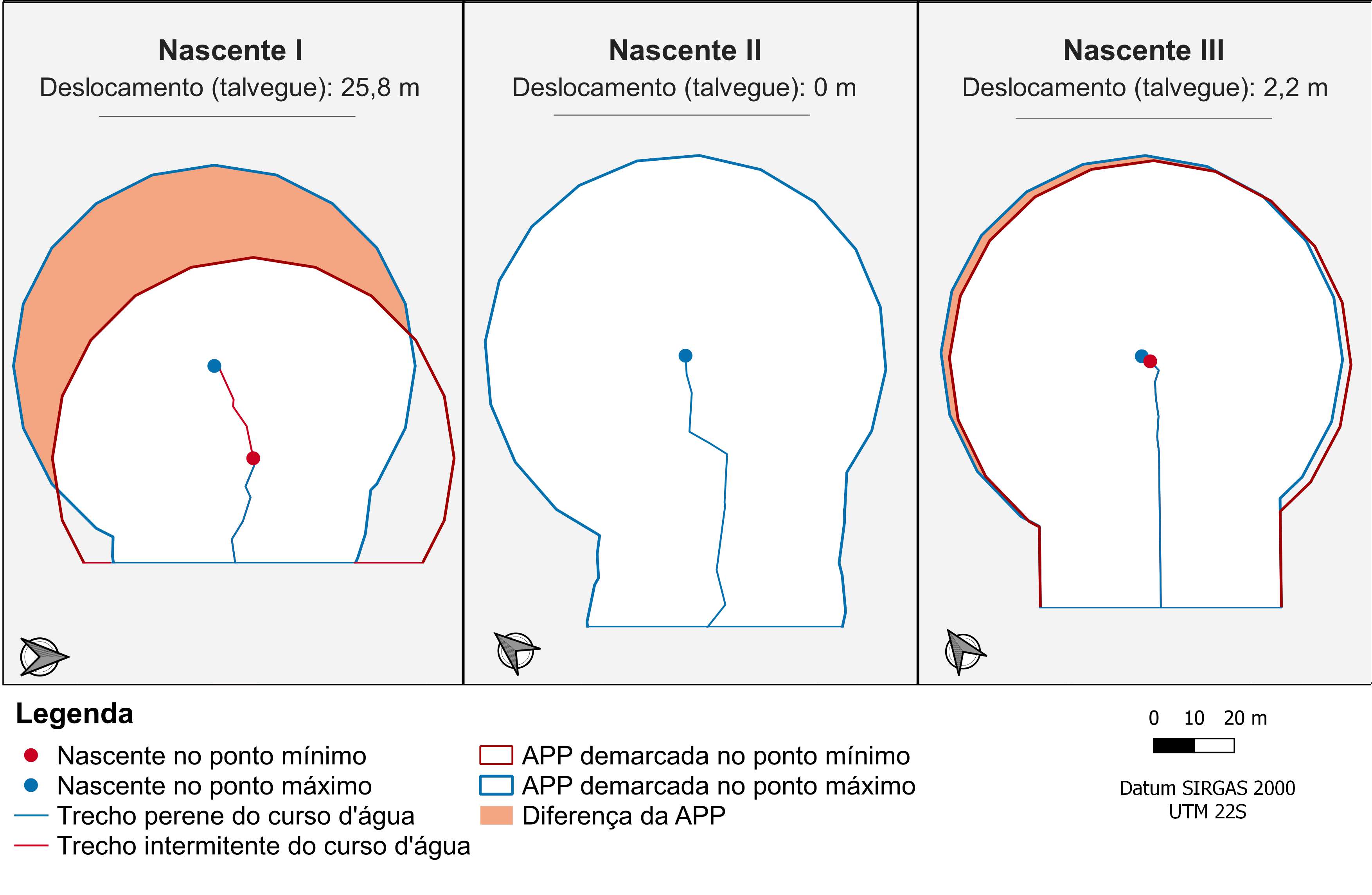 APP hídrica demarcadas em dois períodos