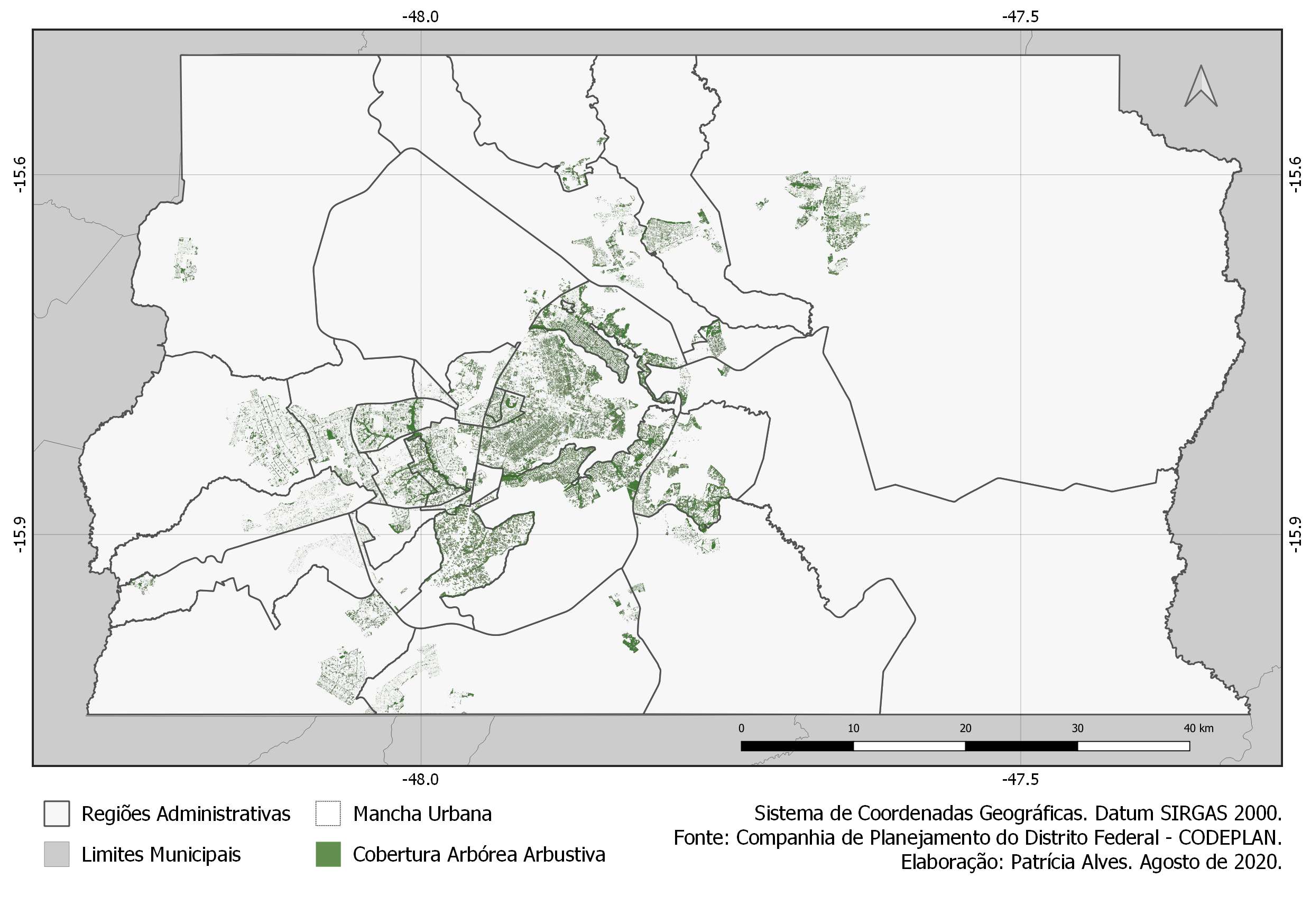 Cobertura Arbórea-arbustiva Intraurbana