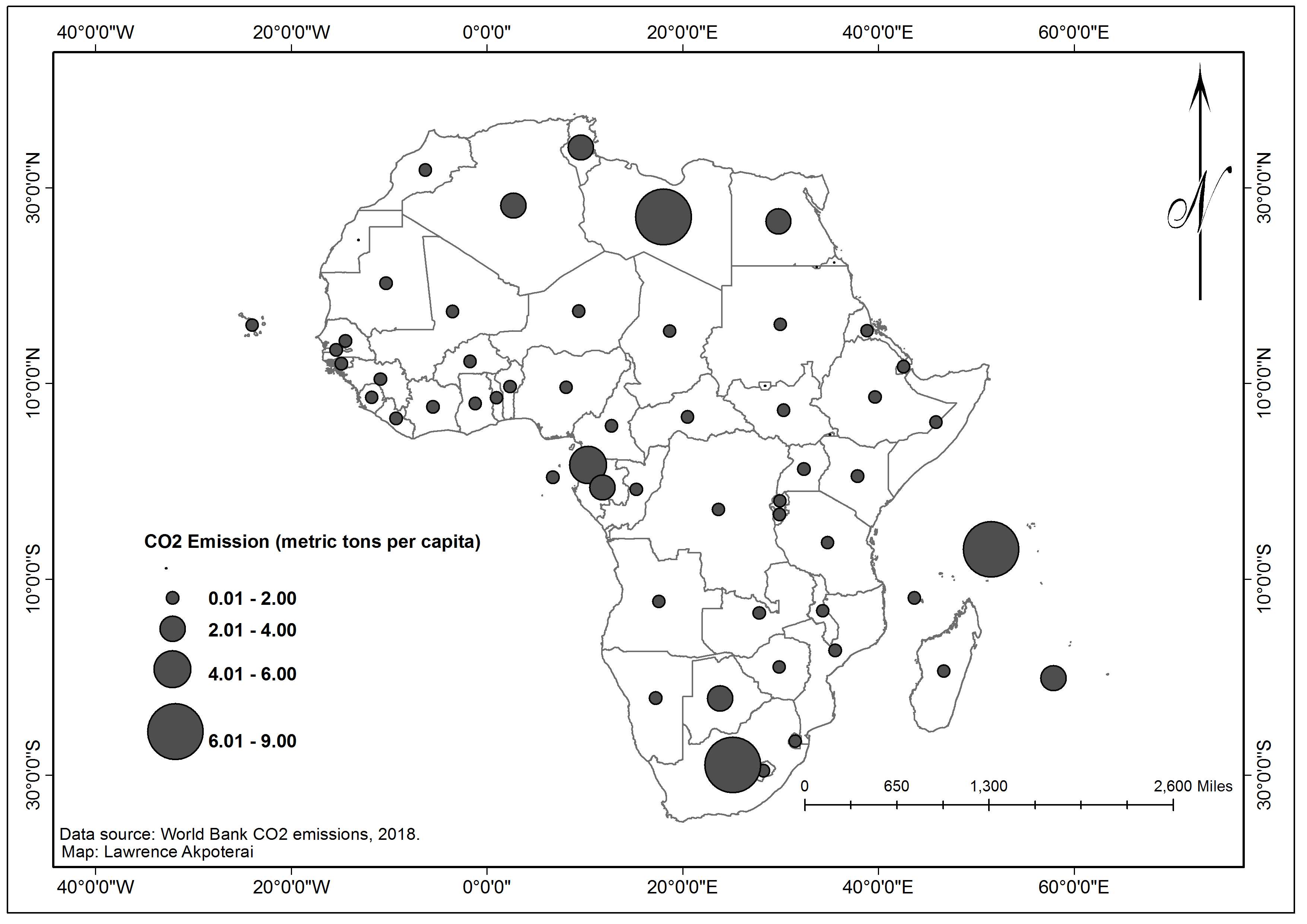 CO2 Emissions across Africa, 2018