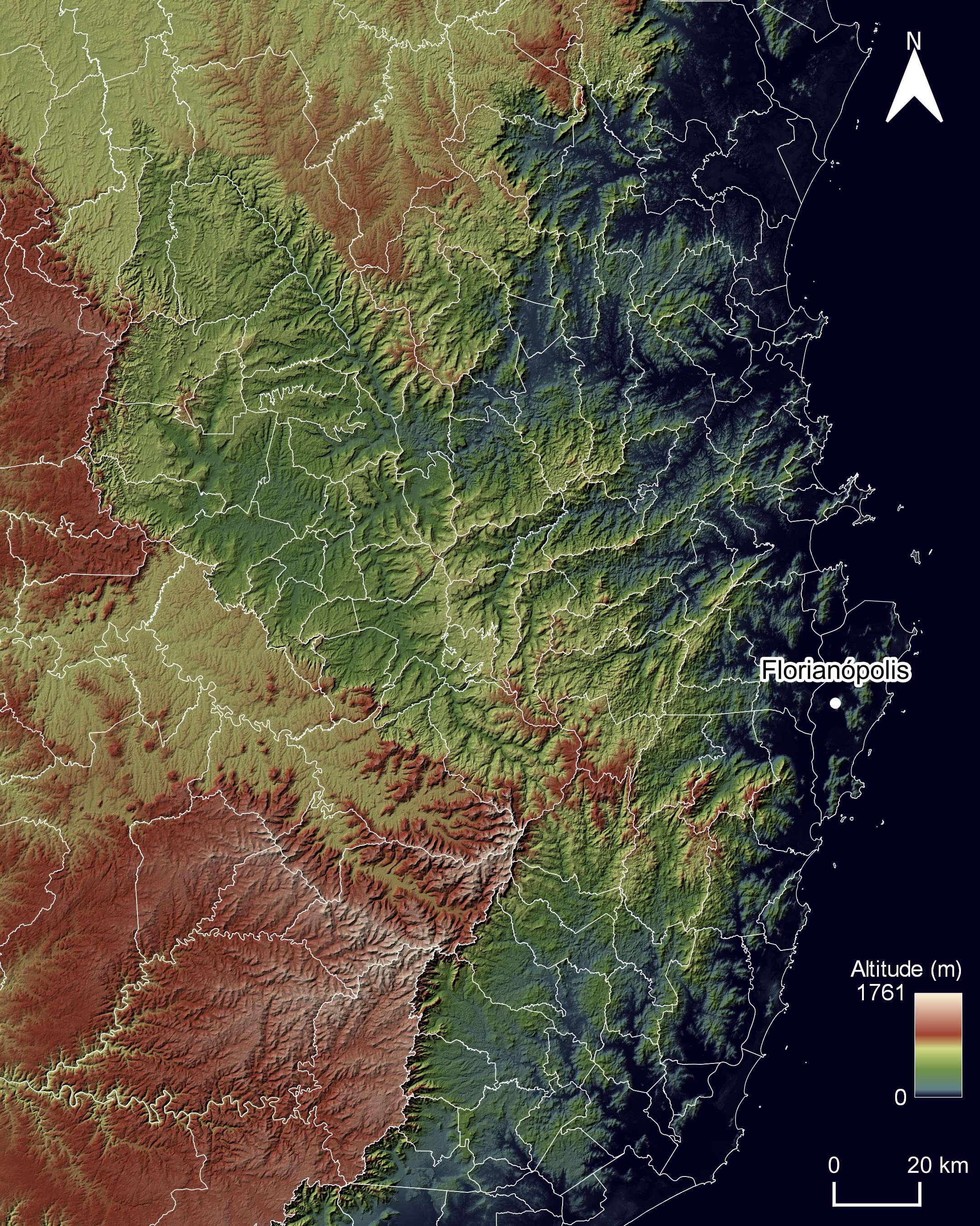 Hillshade gradient