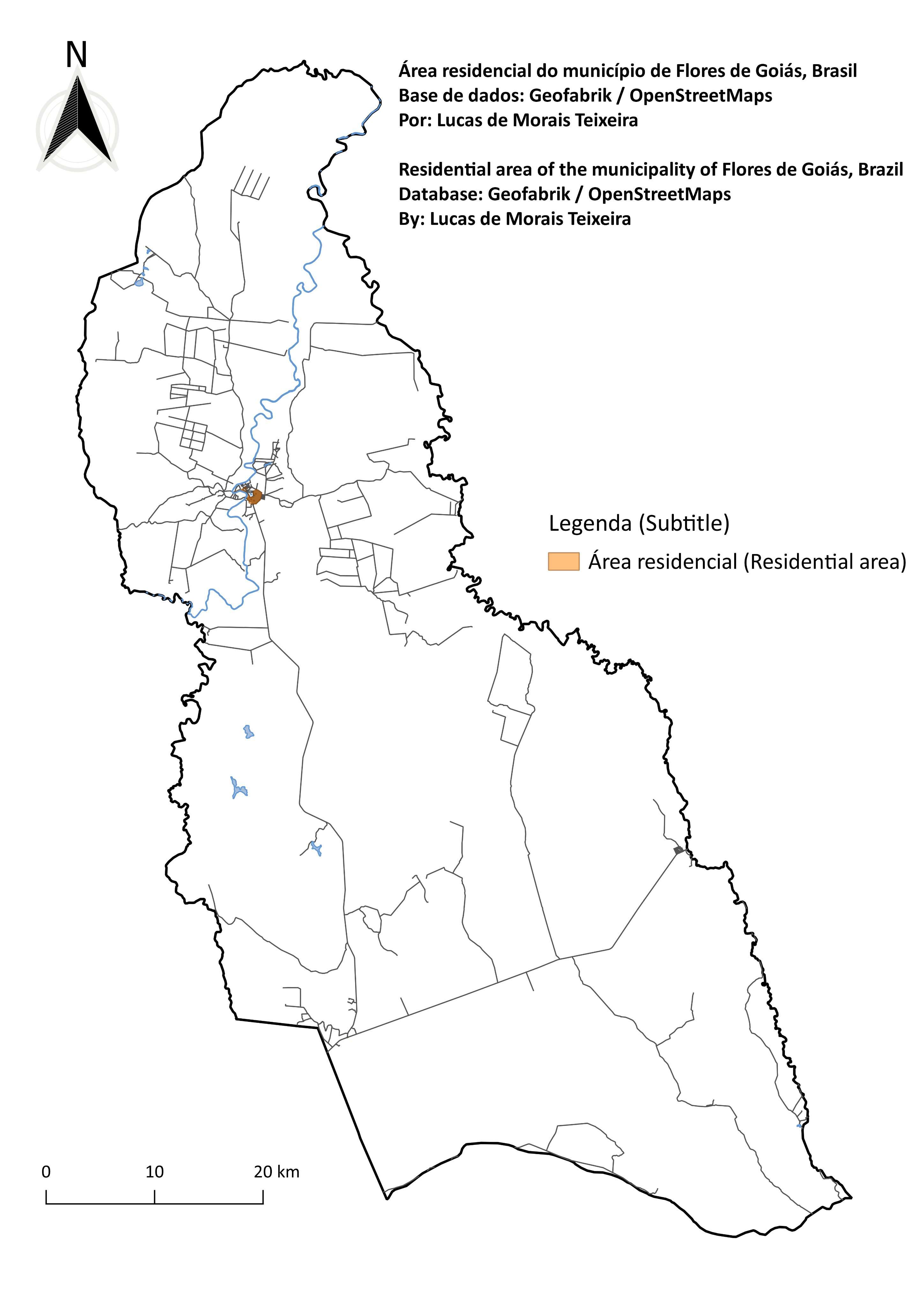 Área residencial - Flores de Goiás