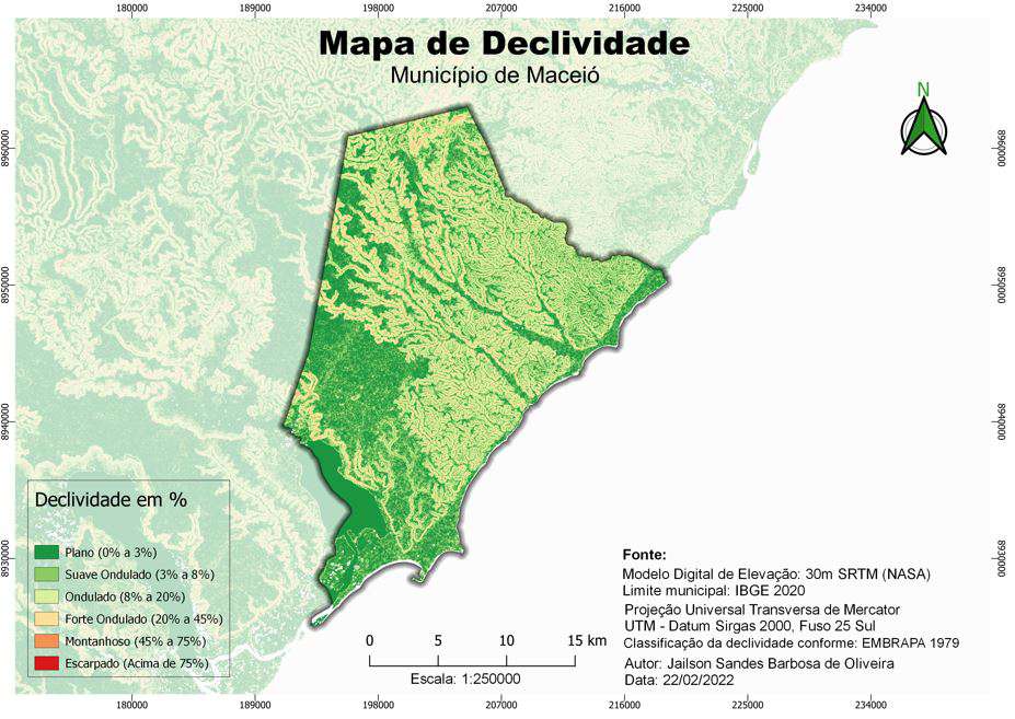 Mapa de declividade