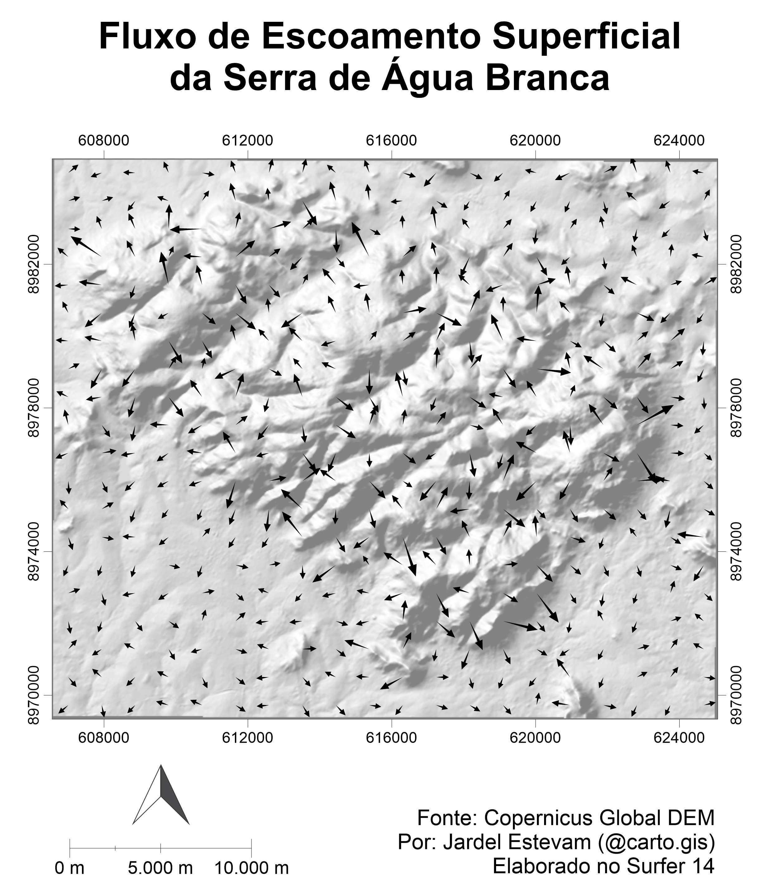 Mapa de fluxo de sedimentos