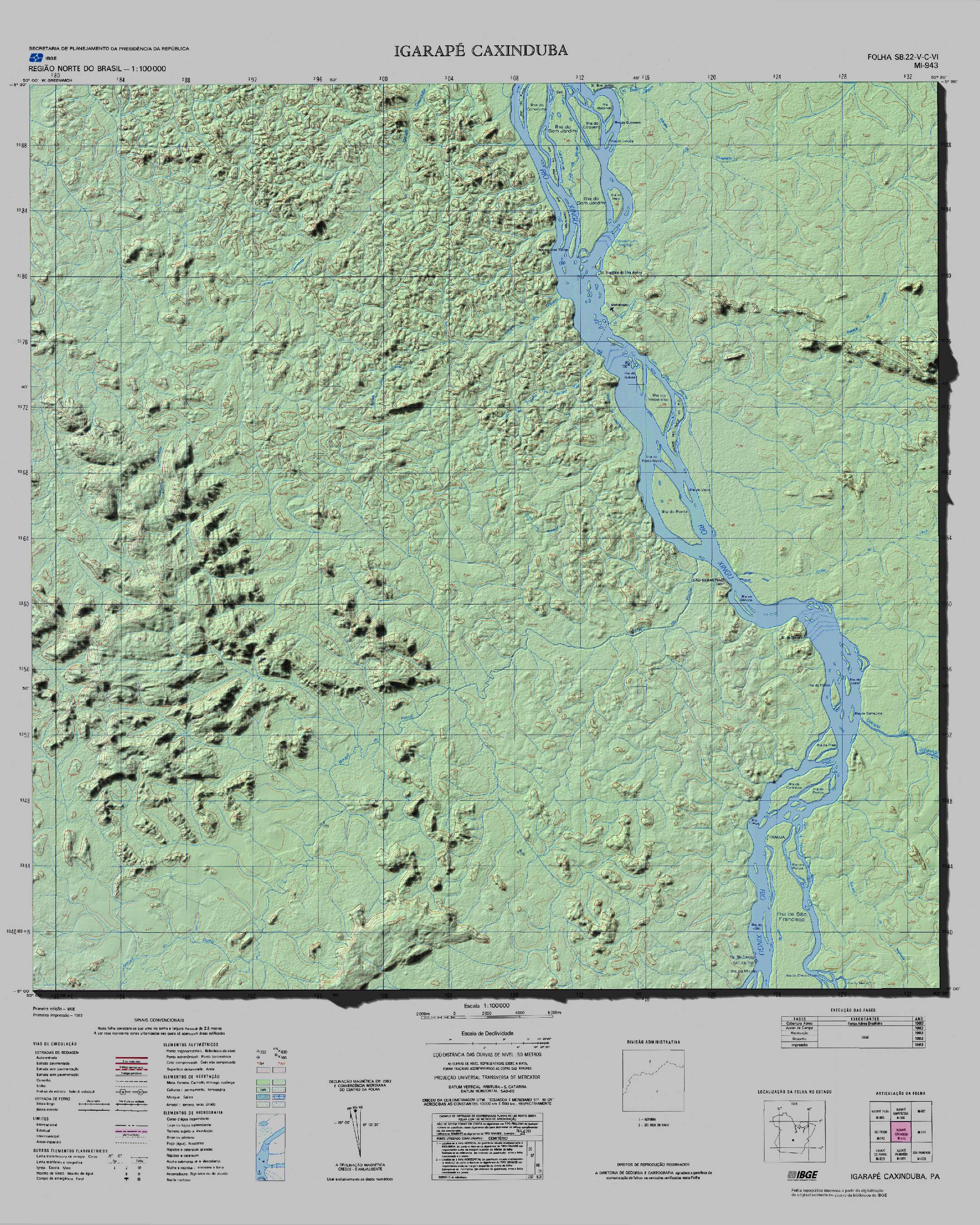 3D da carta de Igarapé Caxinduba