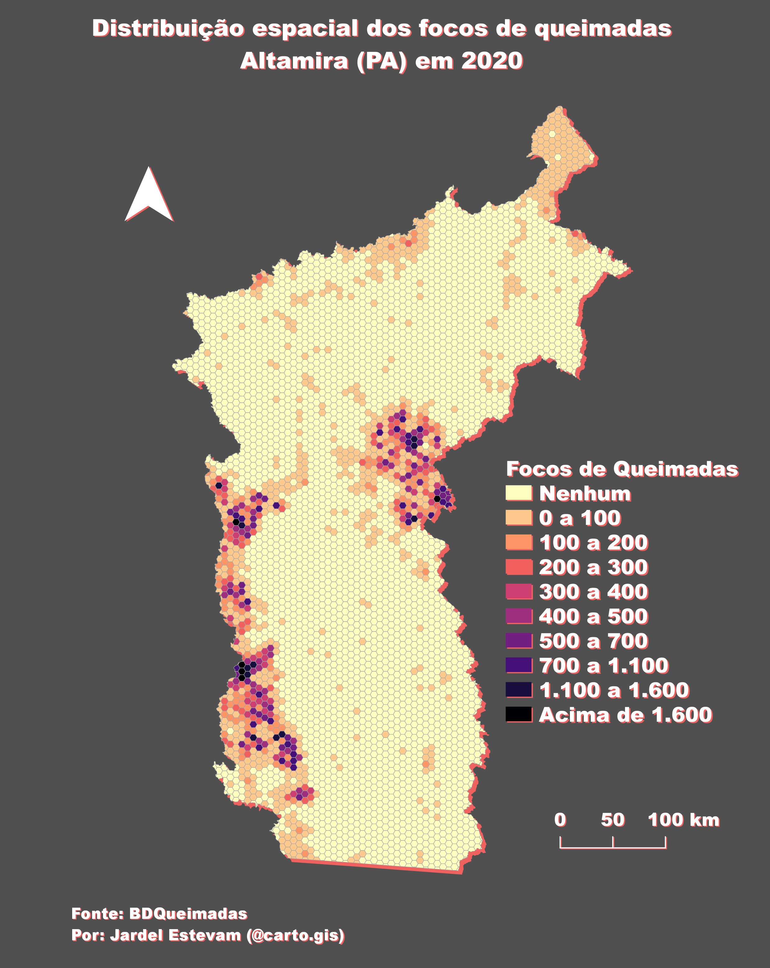 Focos de Queimadas em Altamira - PA