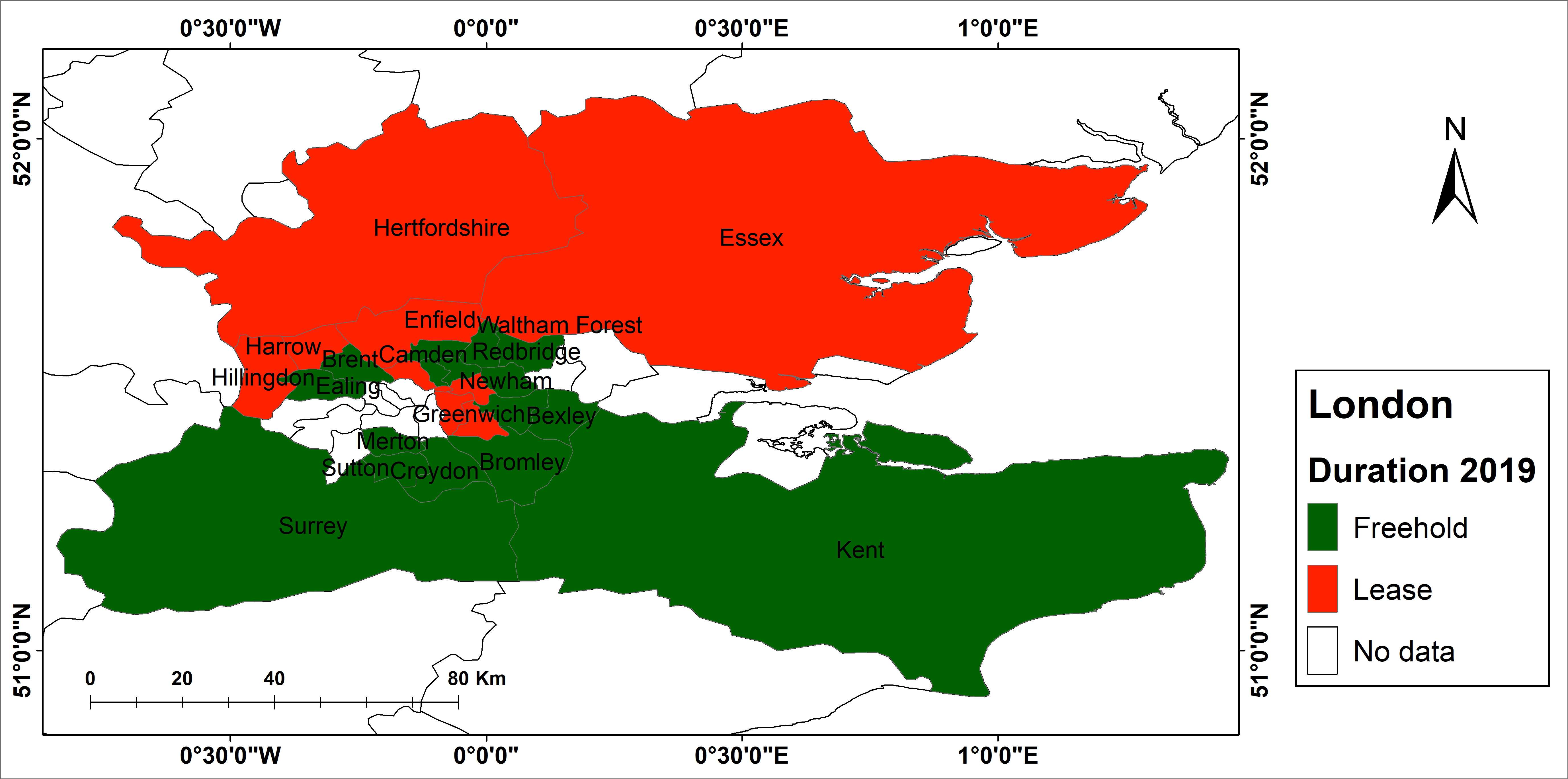 London region duration for 2019