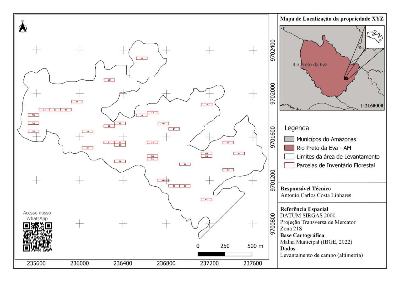 Localização de parcelas para IF