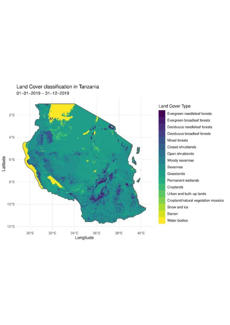 Landcover map of Tanzania