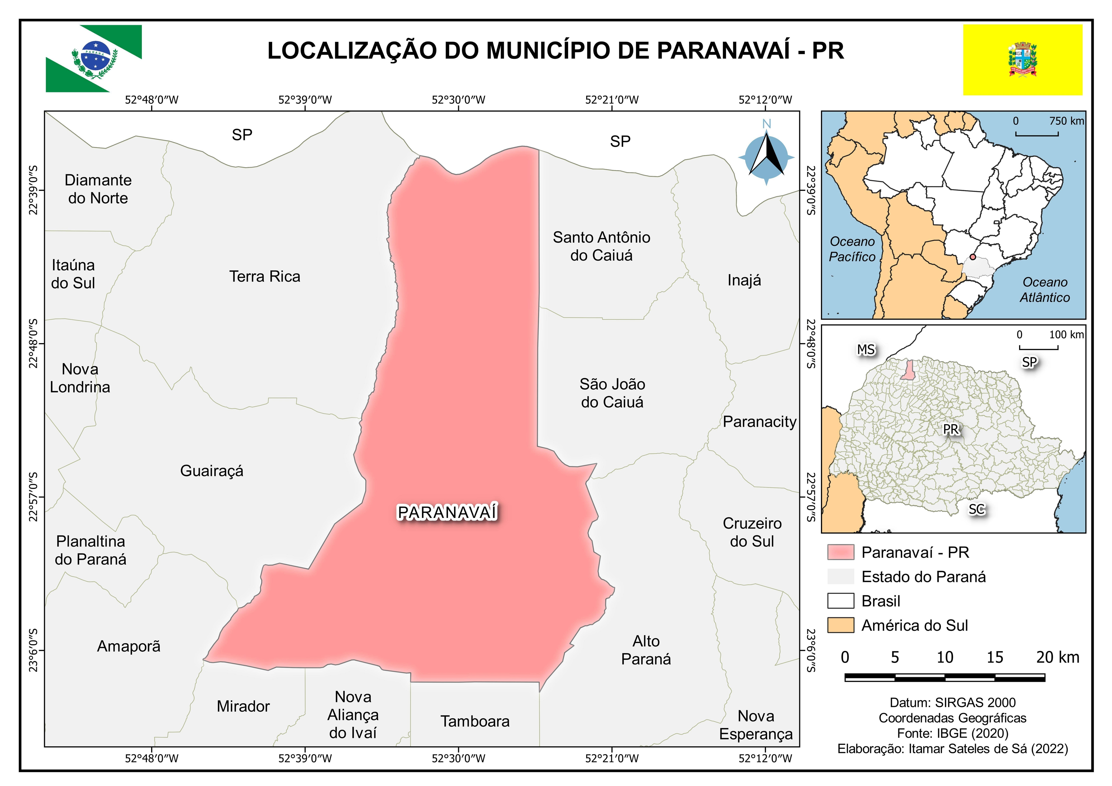 LOCALIZAÇÃO DO MUNICÍPIO DE PARANAVAÍ-PR