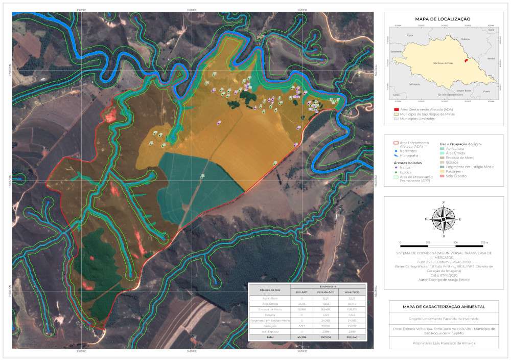 Mapa de Uso e Ocupação do Solo