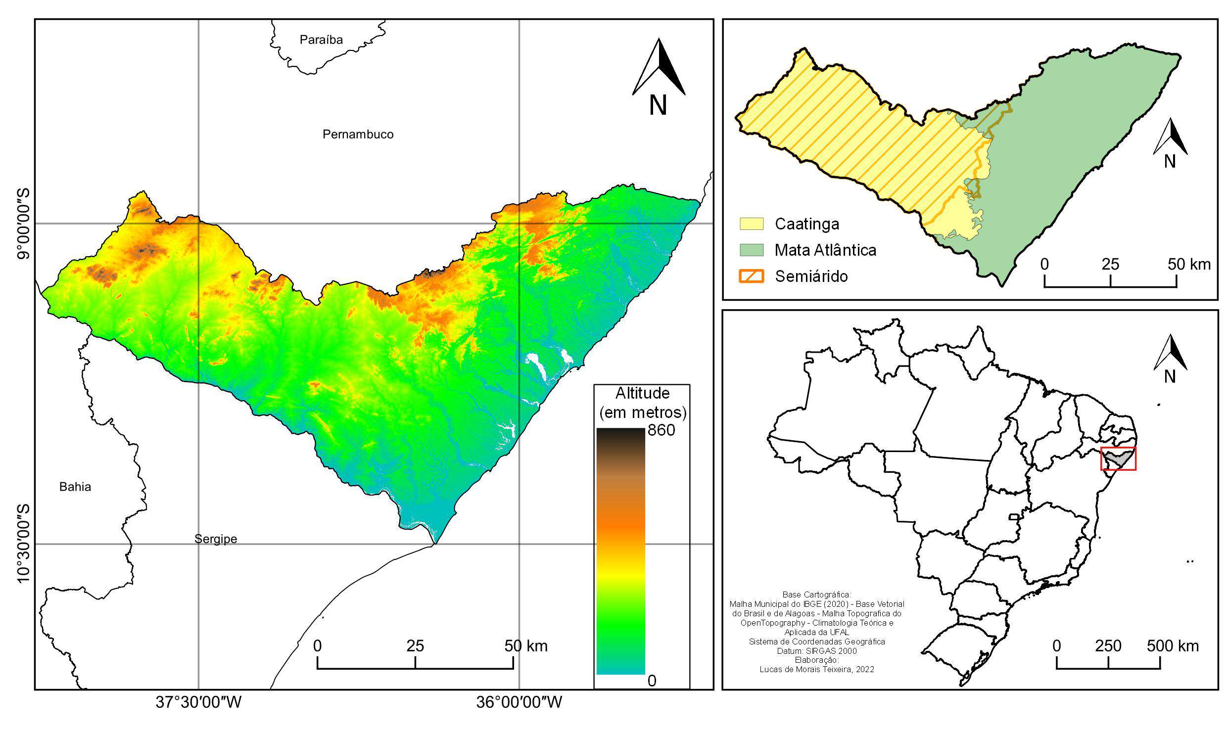 Mapa de Localização - Alagoas