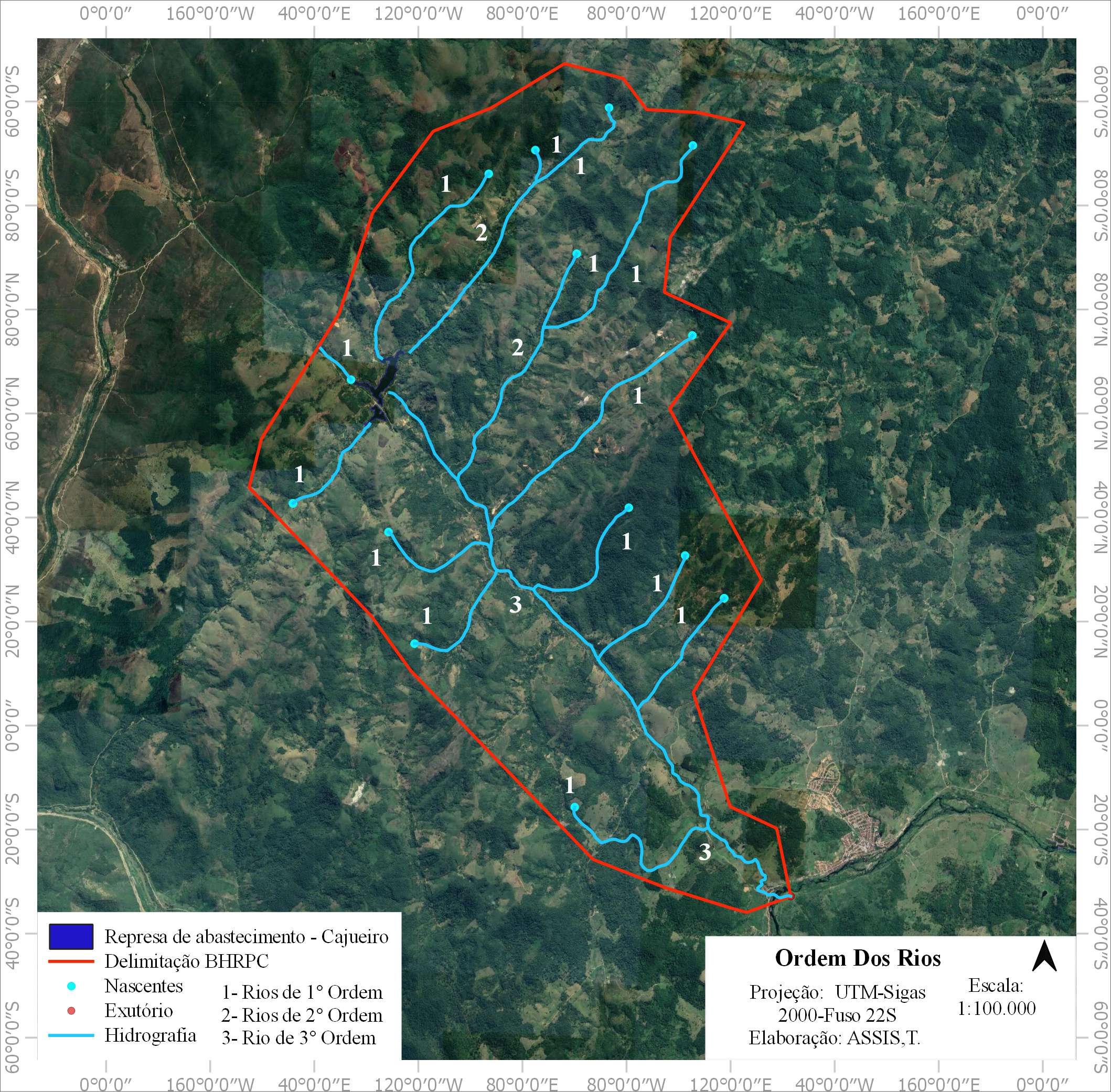 Mapa de Hierarquia fluvial