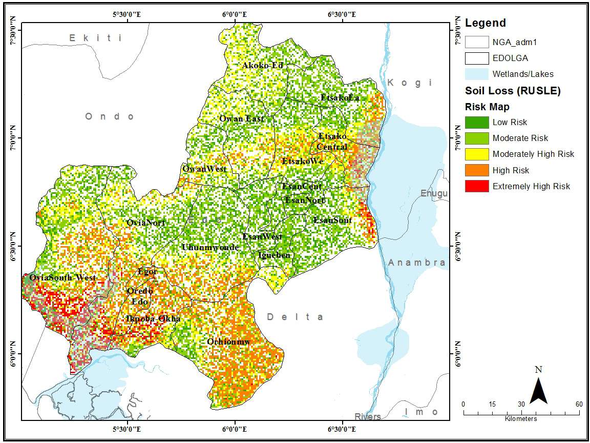 Soil Loss Estimation using RUSLE Moodel
