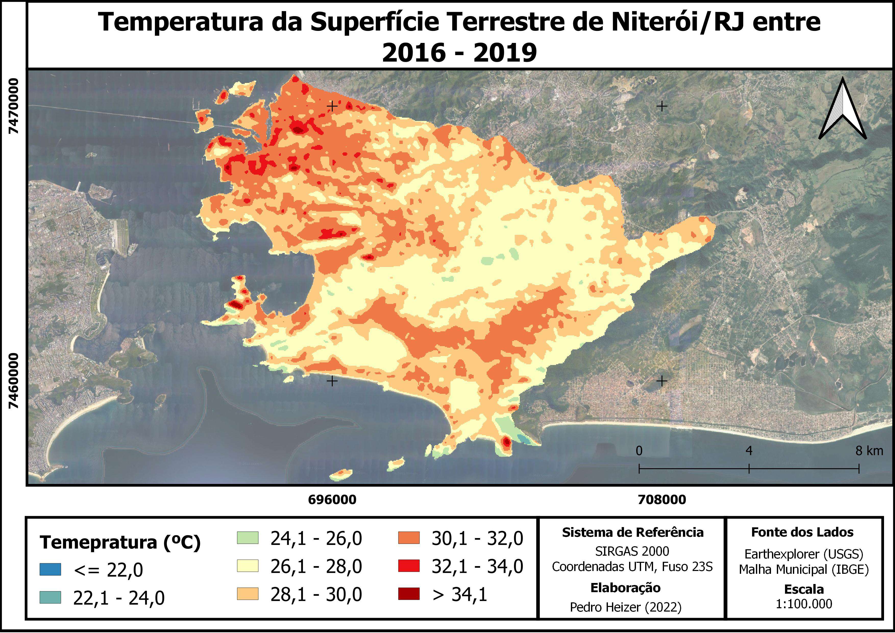 Land Surface Temperature of Niterói/RJ