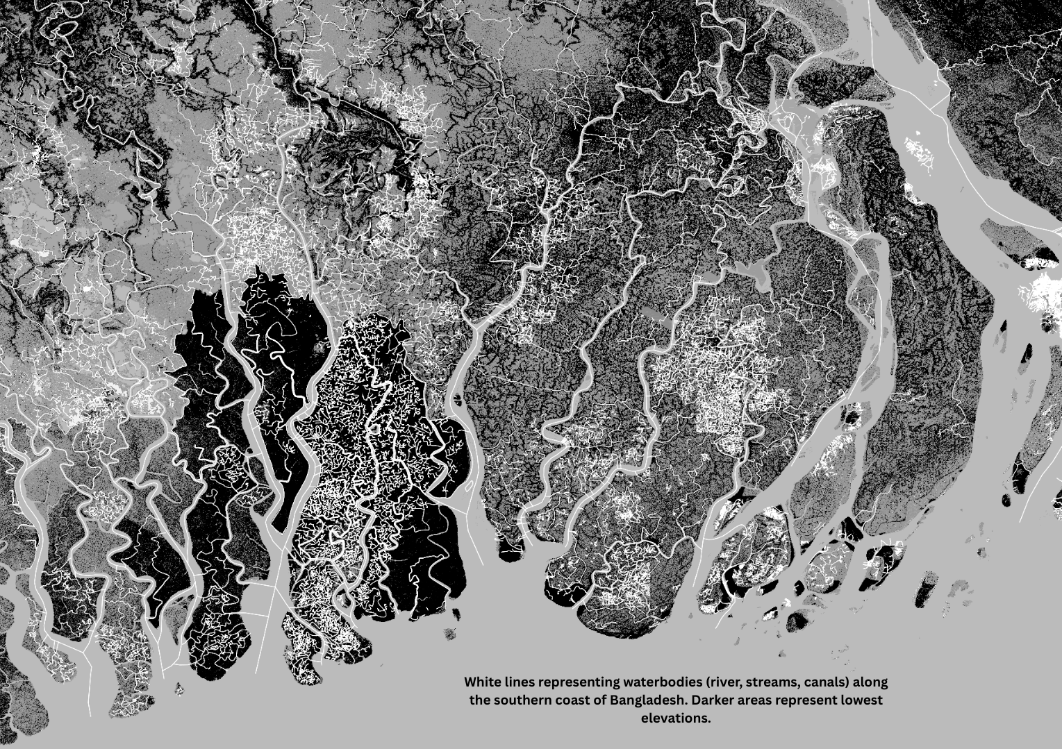 Elevation Map Bay of Bengal (Bangladesh)