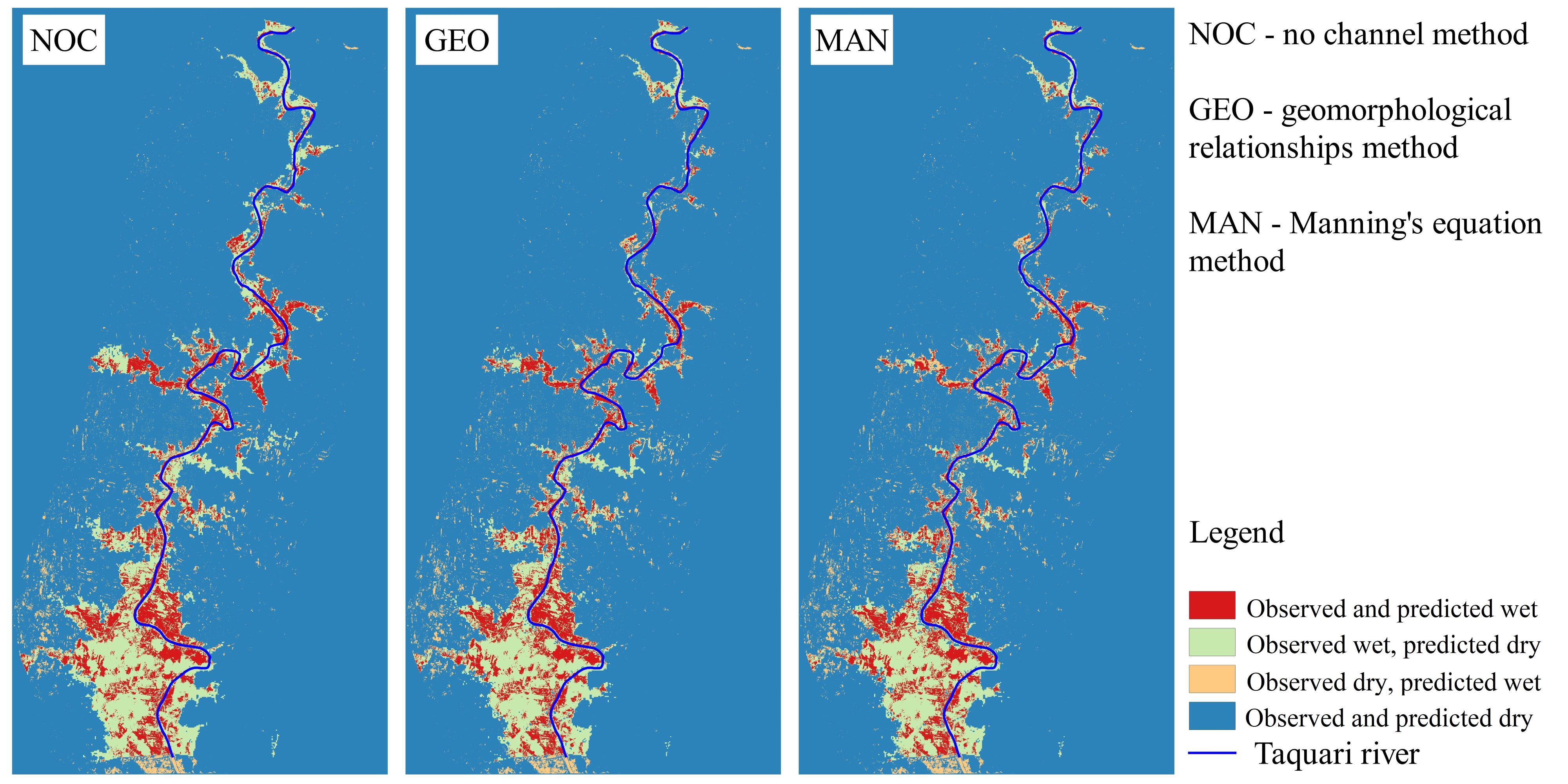 Comparing flood extents-hits and errors