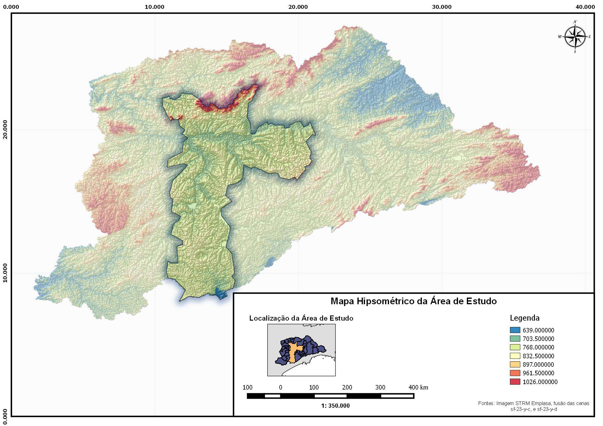 Mapa Hipsométrico