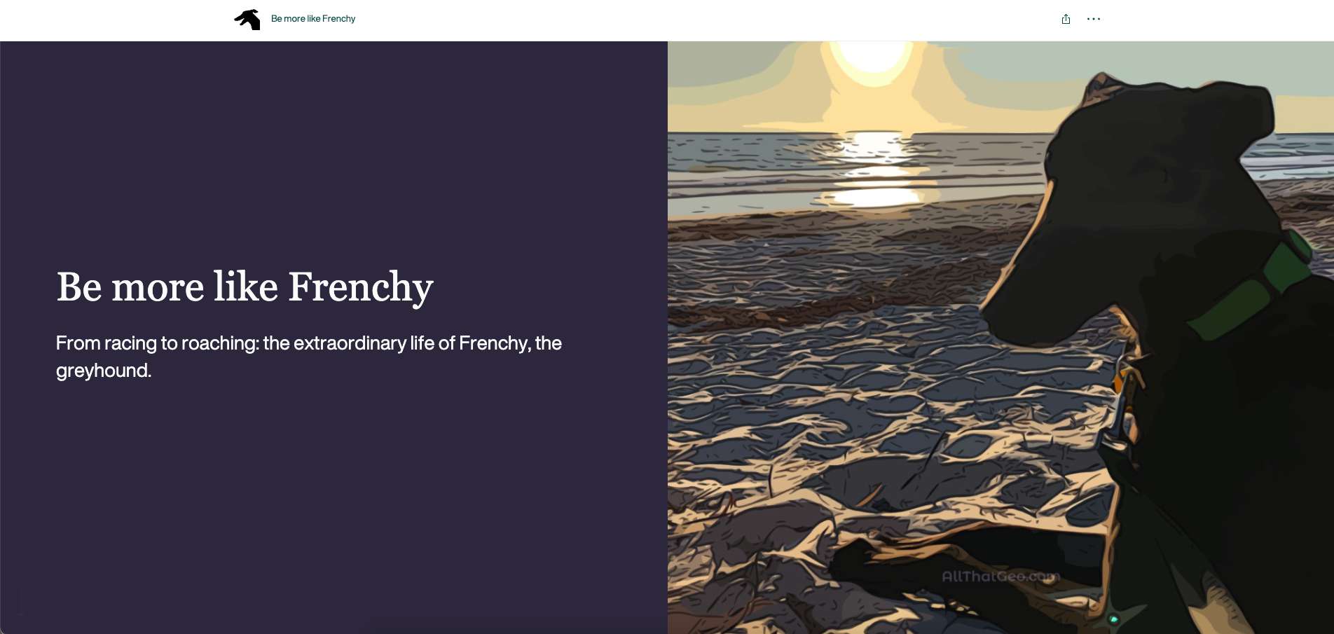 A story map about Frenchy, my dog