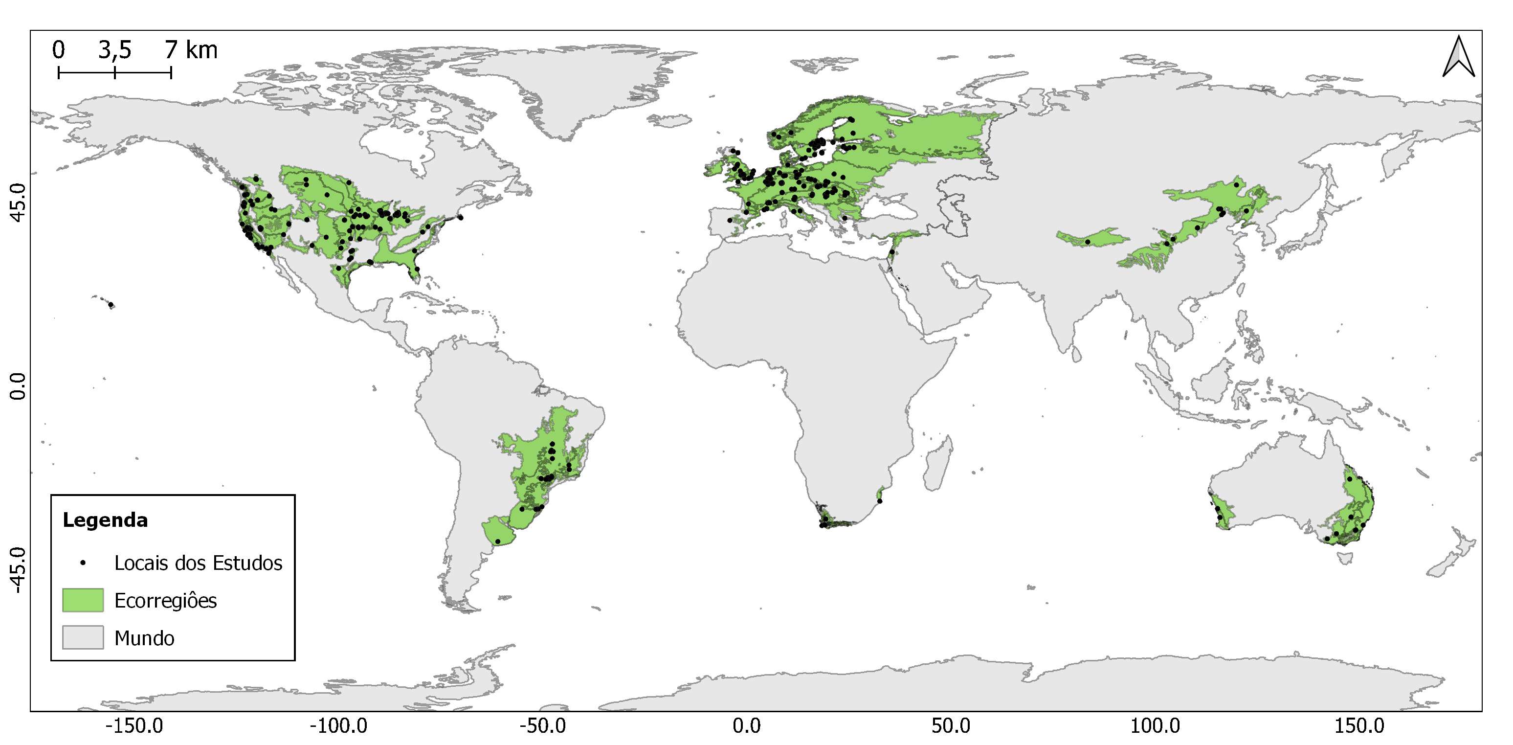 Ecorregiões com Estudos