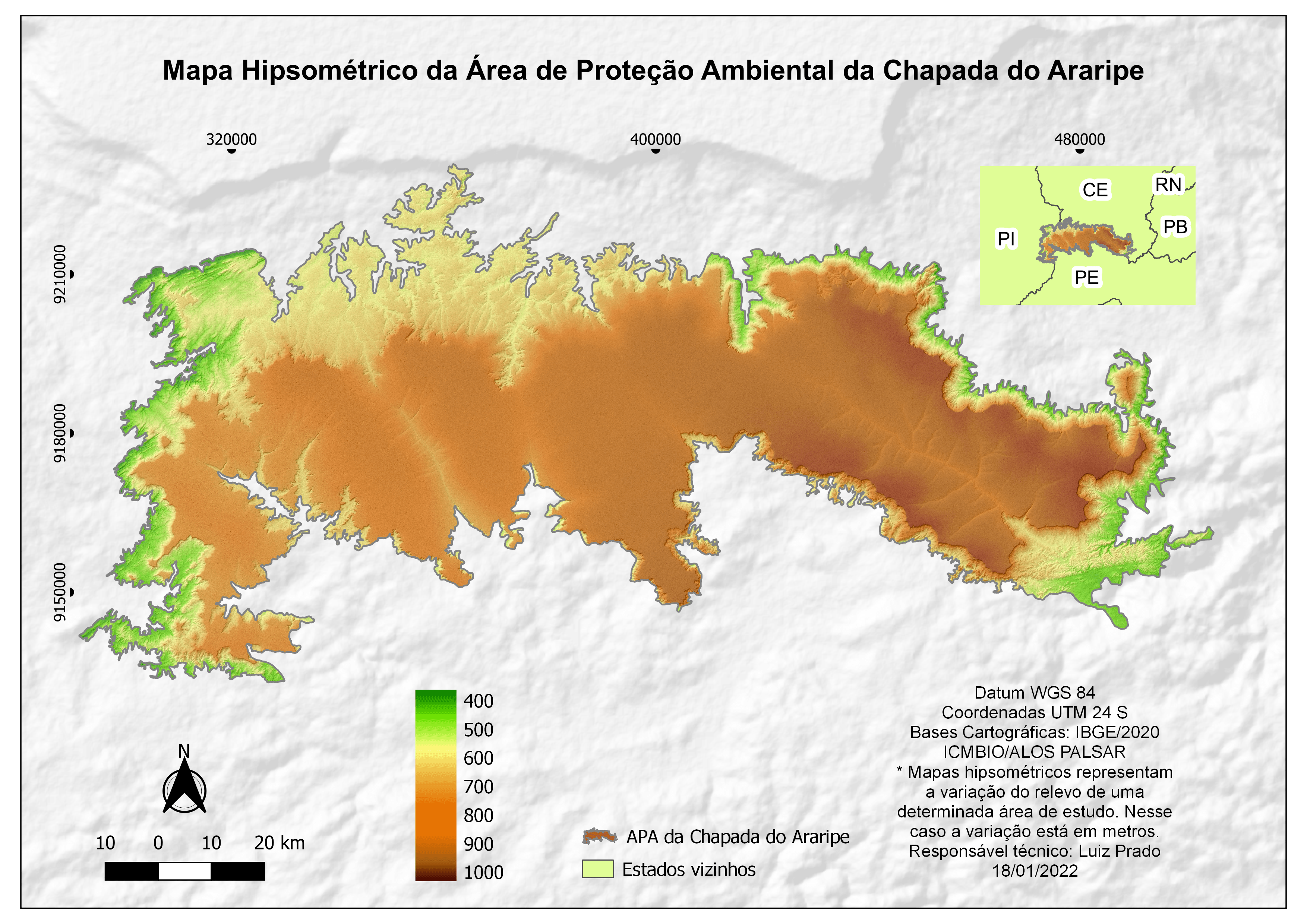 Mapa Hipsométrico