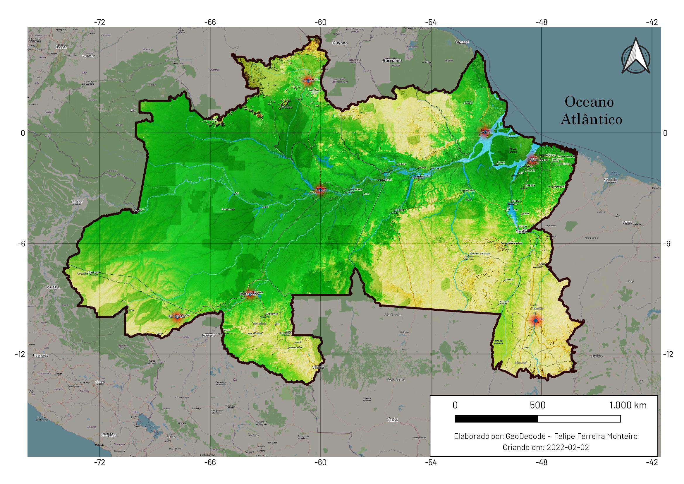 Região Norte do Brasil - Relevo