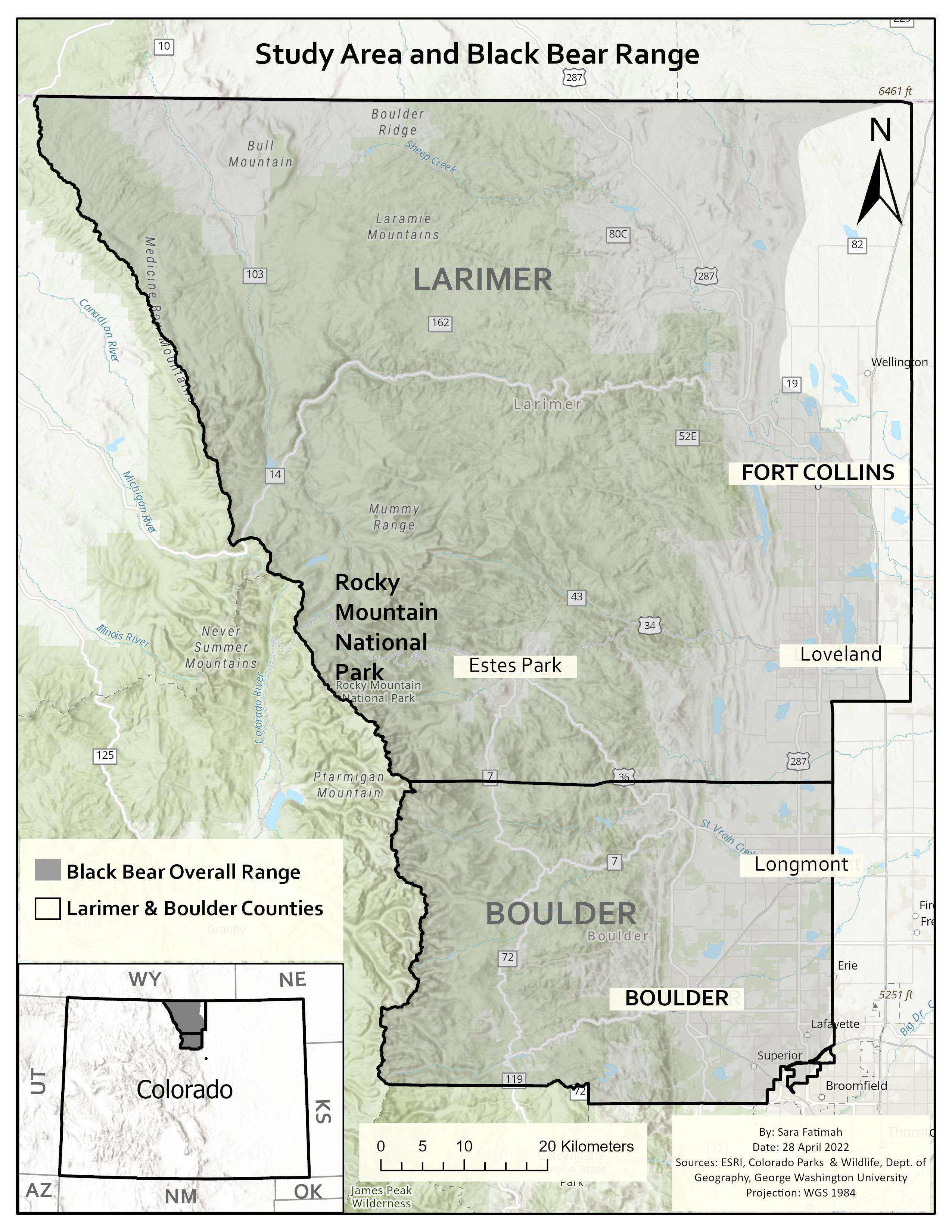 Study Area &amp; Black Bear Habitat