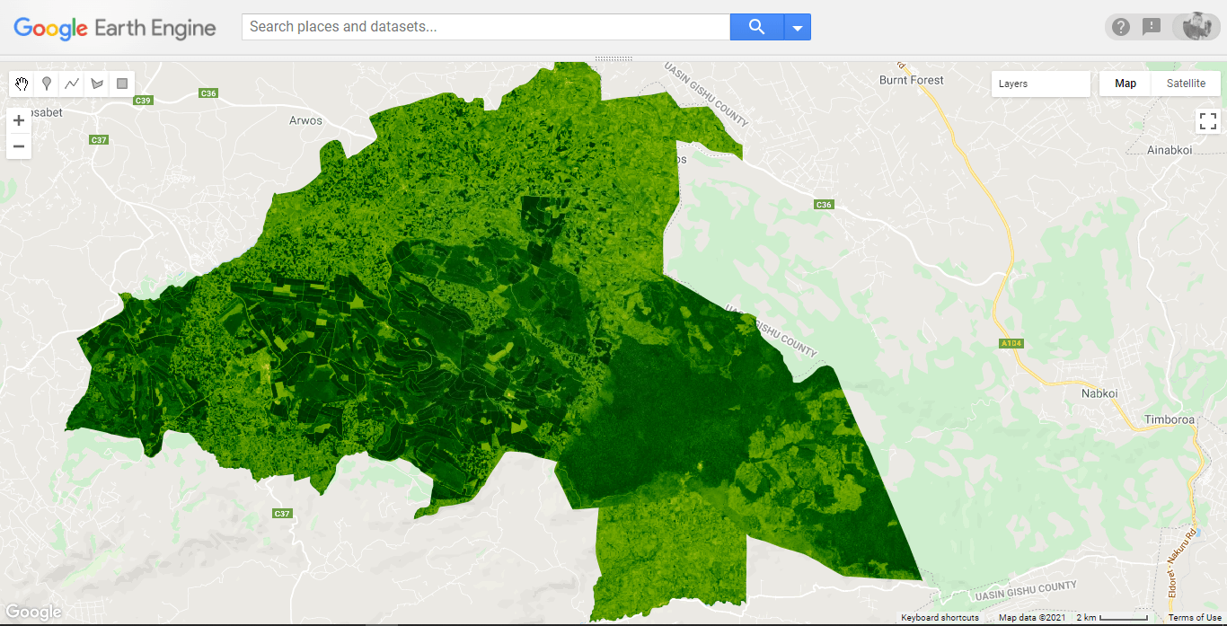 Nandi County NDVI
