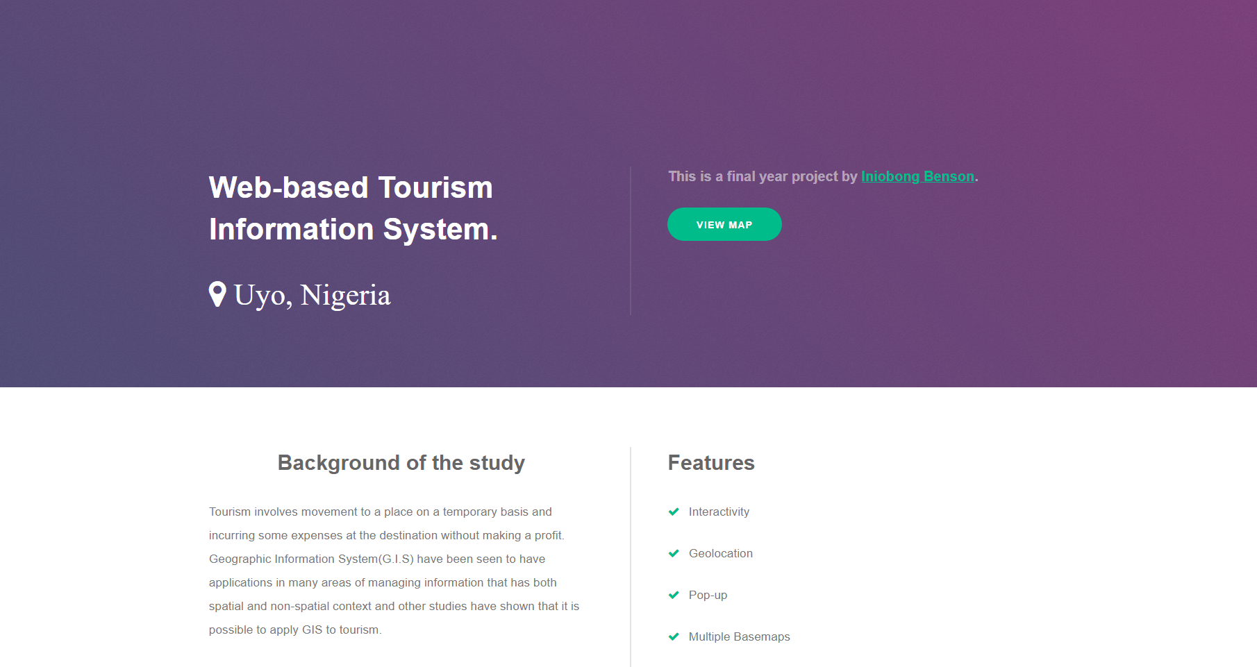 Tourism Map of Uyo