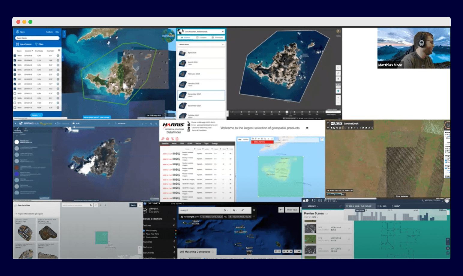 Different portals for accessing geospatial data
