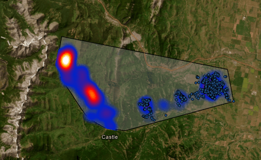 ELK #862’s habitat during Winter