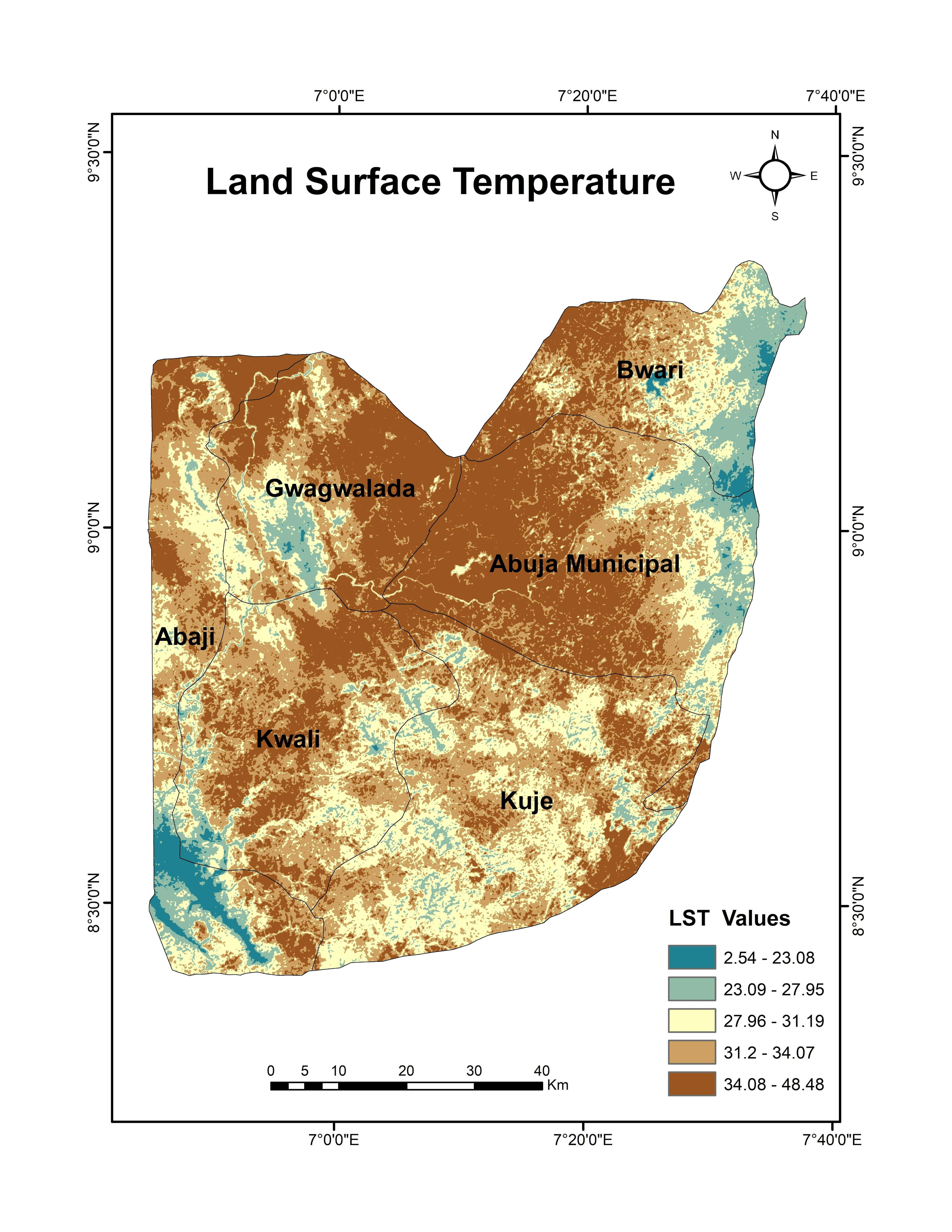 Abuja Land Surface Temperature 