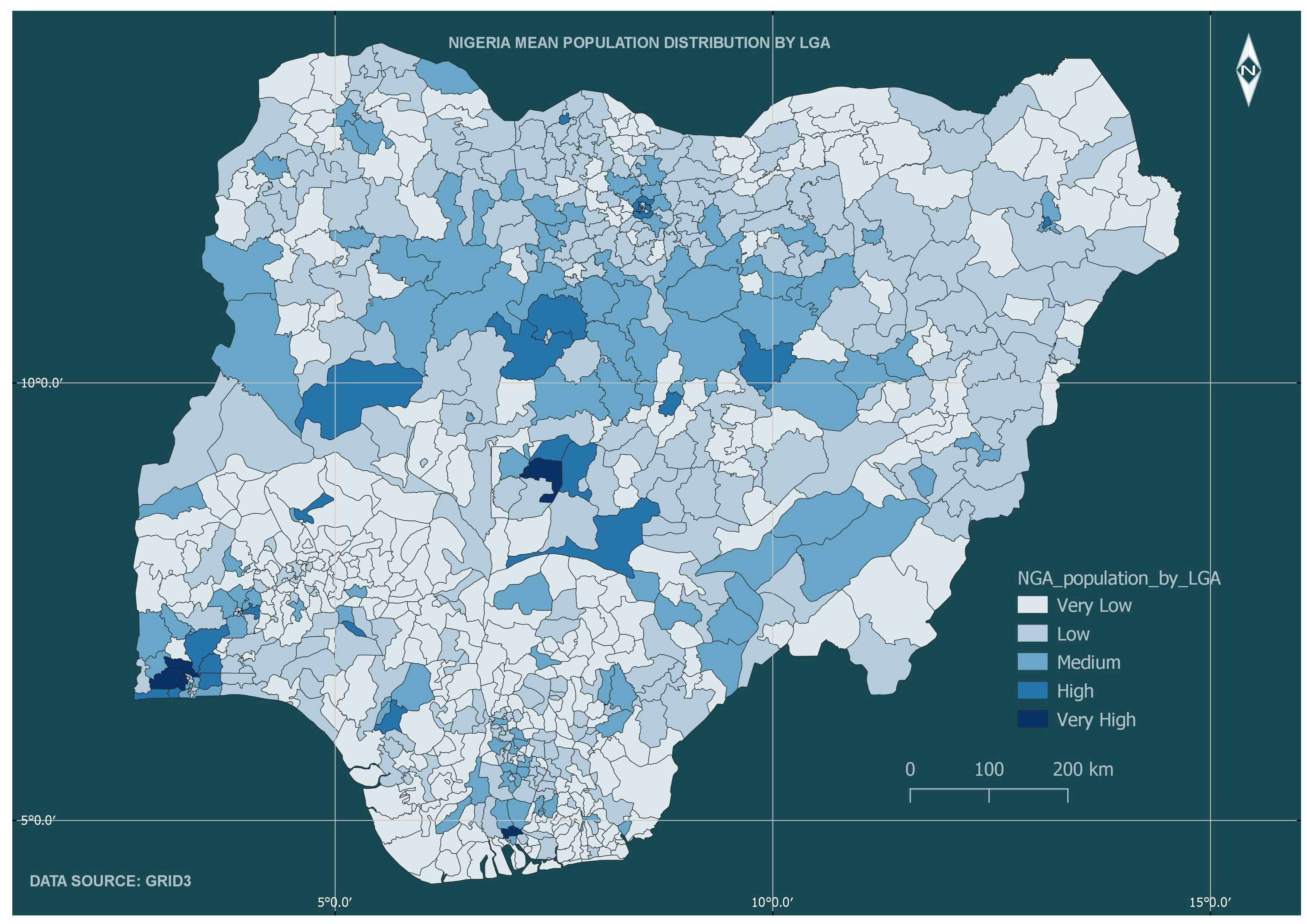 Nigeria Population Distribution by LGA.