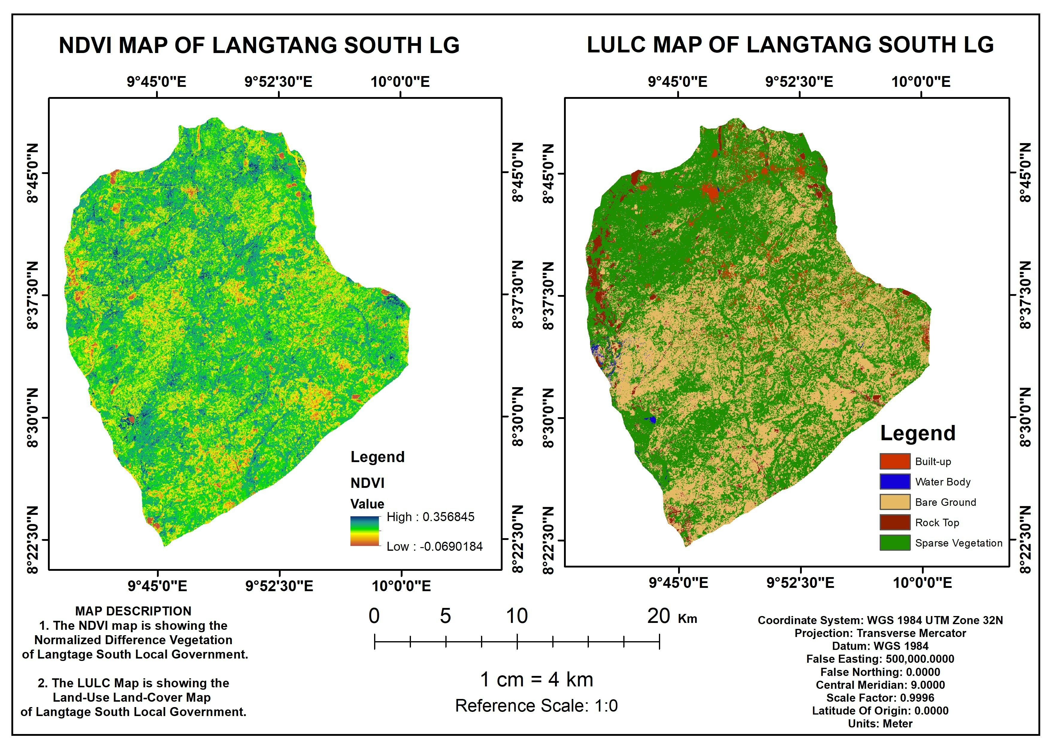 Langtang South LULC & NDVI Map