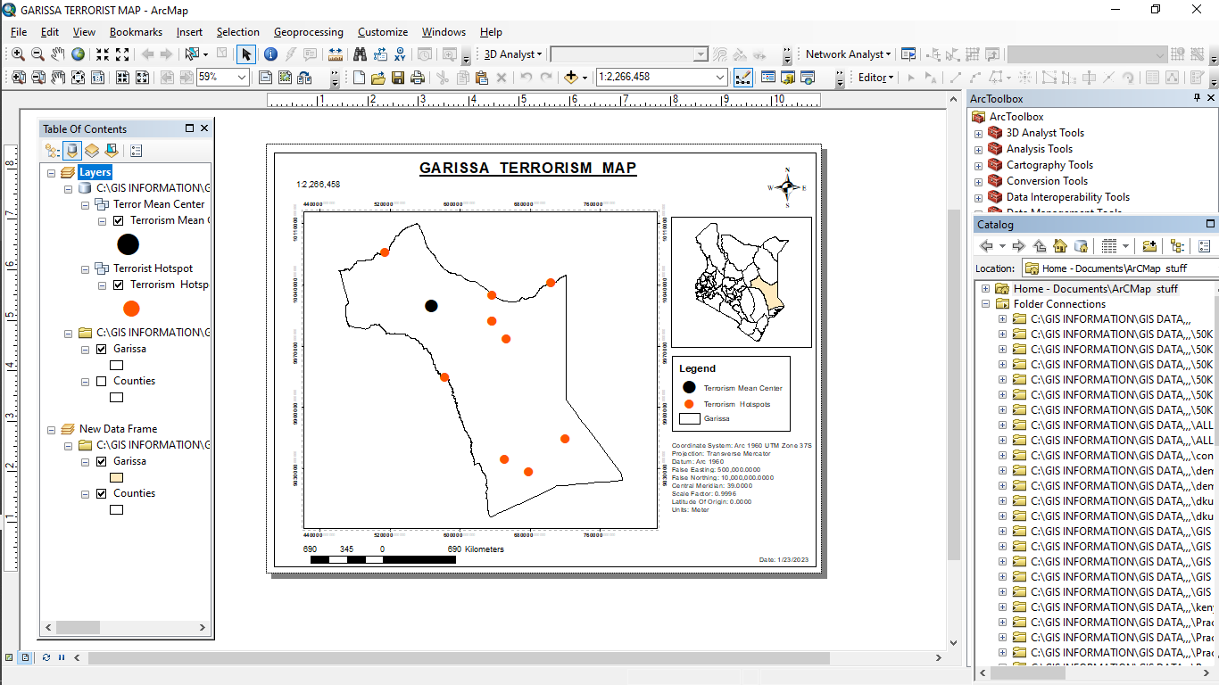 Garissa Terrorism Hotspot Map
