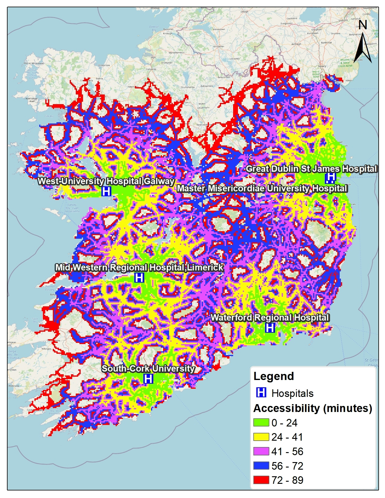 Hospital Accessibility Map
