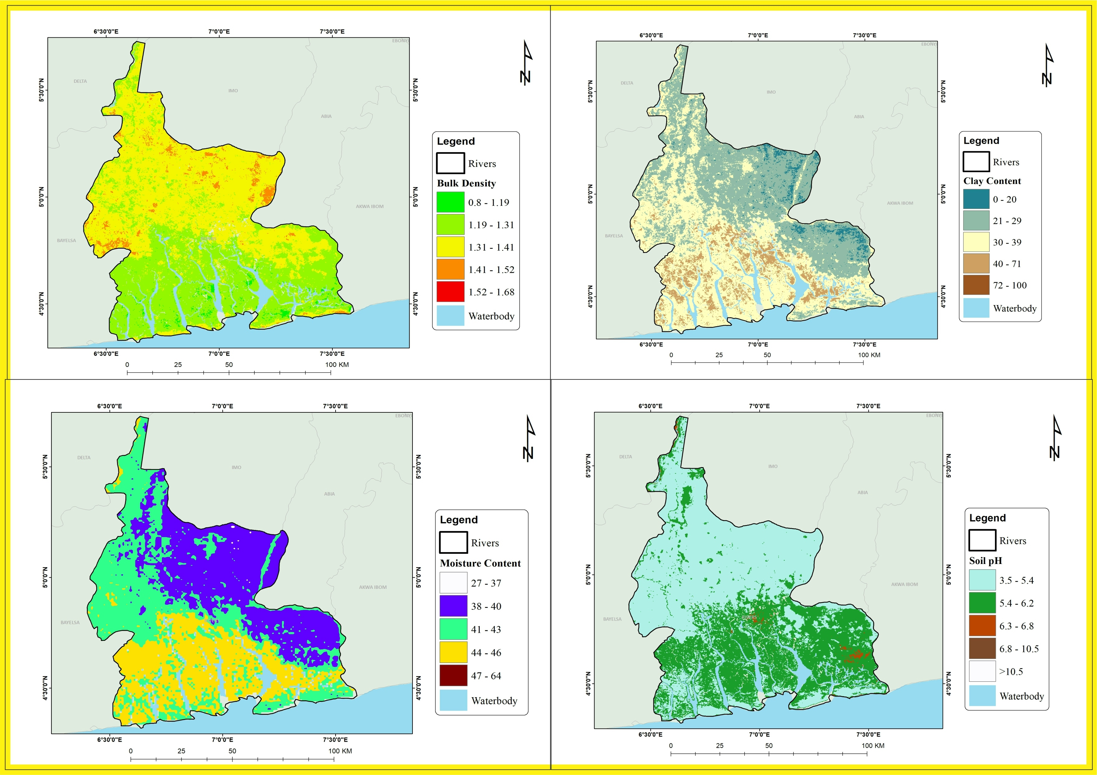 Soil Properties Map for Rivers State