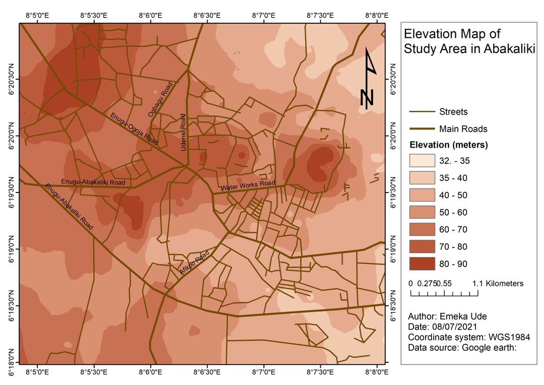 Topographical Map of Lagos Mainland | Spatialnode