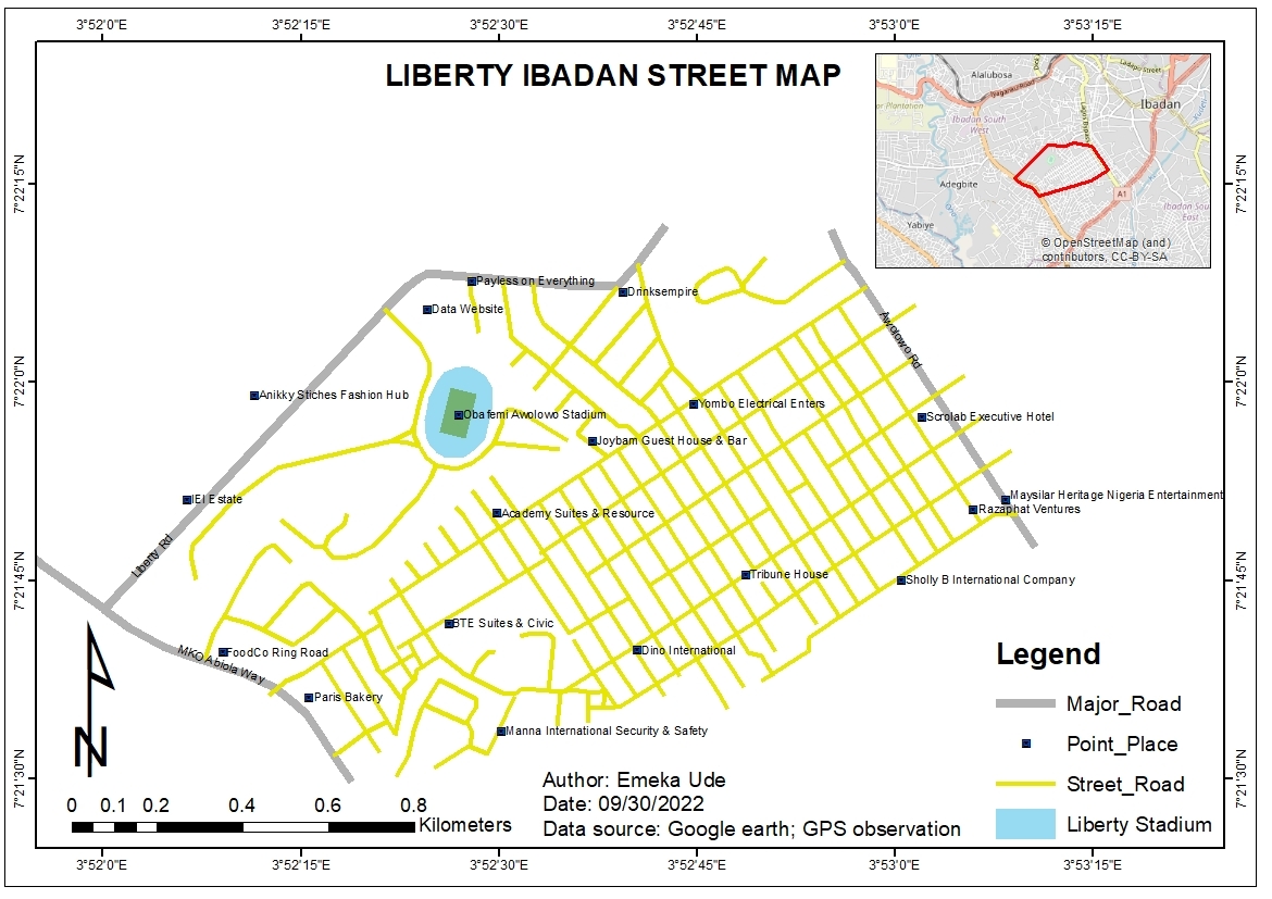 Topographical Map of Lagos Mainland | Spatialnode