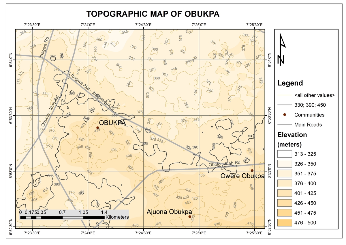 Topographical Map of Lagos Mainland | Spatialnode