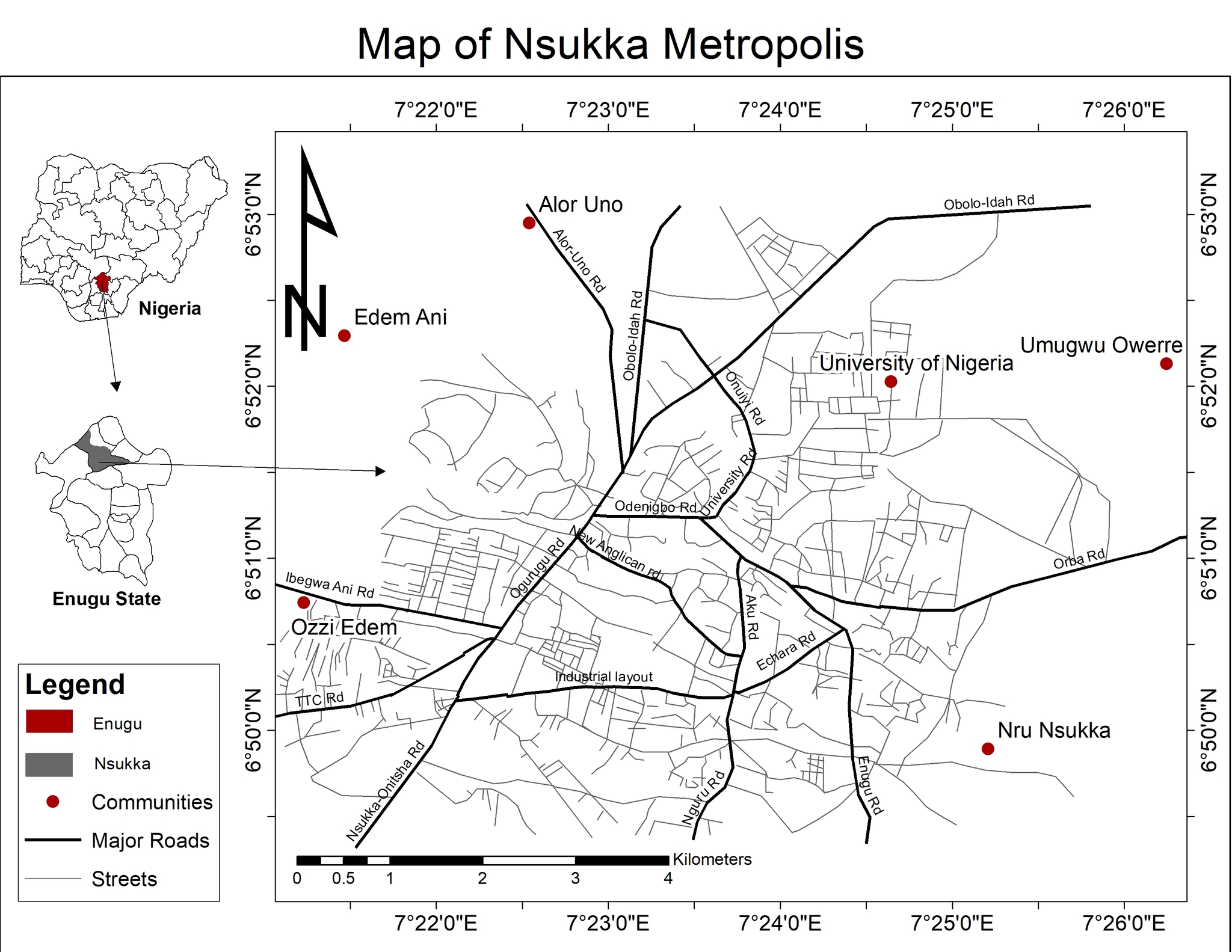 Topographical Map of Lagos Mainland | Spatialnode